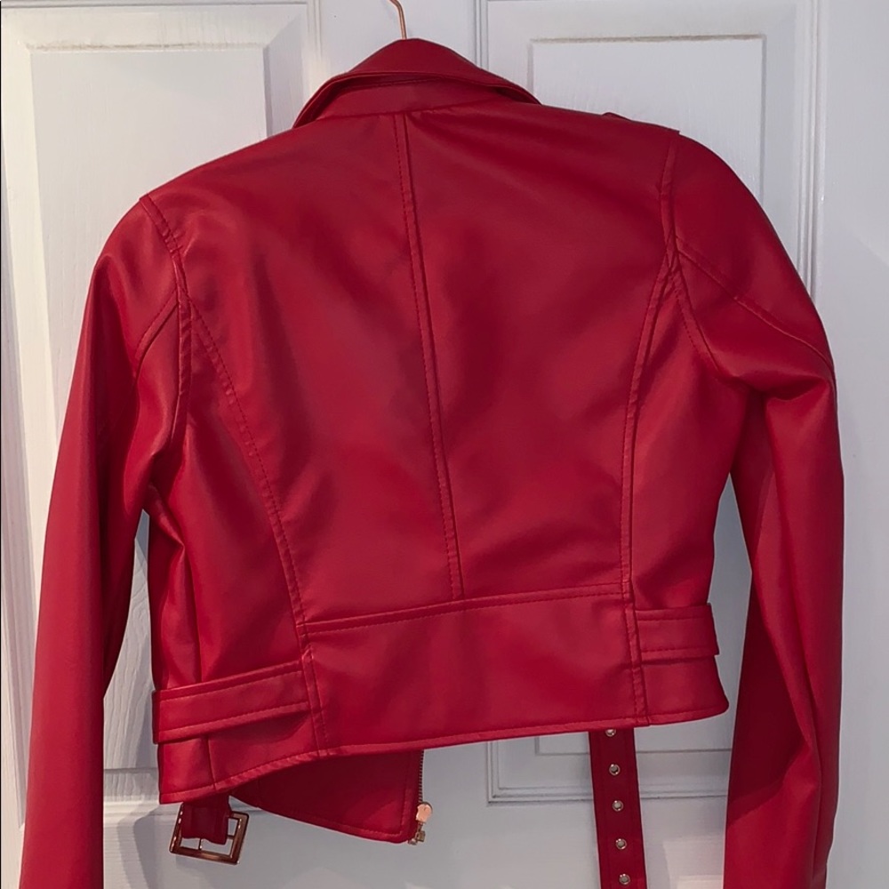 Red Leather Jacket - Picture 3 of 3